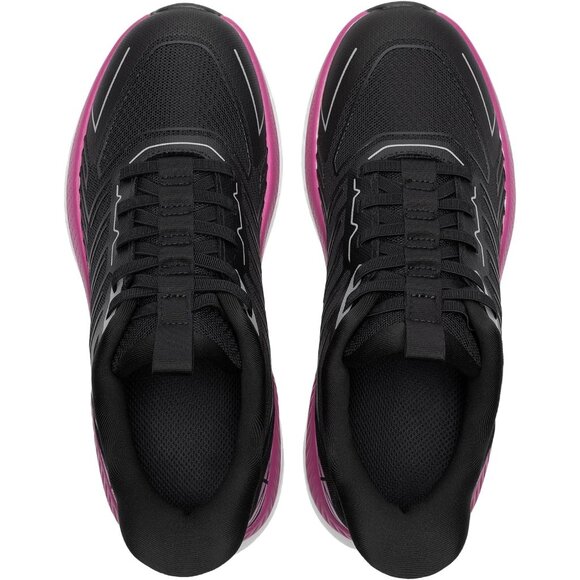 Women's Black Fuchsia Walking Shoes Comfort Breathable Non-Slip Gym Sneakers - Picture 8 of 8